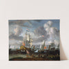 An English Yacht saluting a Dutch Man-of-War in the port of Rotterdam by Abraham Storck