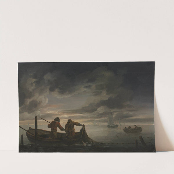An Estuary Scene with Fisherman by Raphael Govertsz. Camphuysen