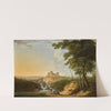 An extensive landscape with a view of Chepstow Castle on a hill beyond (1803) by John Inigo Richards