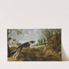 An Extensive Landscape With Three Hounds Surprising A Wild Boar And Its Young by Paul de Vos