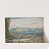 An extensive view of the Colosseum and the Arch of Constantine, with figures in the foreground by Abraham-Louis-Rodolphe Ducros