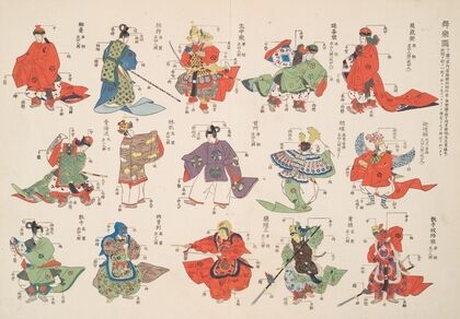 An illustration of court dance and music