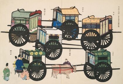An illustration of oxcarts 2