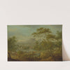 An Imaginary Landscape with a Wagon and a Distant View of a Town by Thomas Smith of Derby