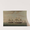 An Indiaman and a Two Decker Hove to, Said to be Thomas Dumar, Esq. in H.M. Ship &#039;Portland&#039; Deliveri... by Thomas Luny