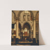 An interior of a Protestant Gothic church by Emanuel de Witte
