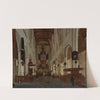 An interior of the Oude Kerk, Delft, looking west by Hendrick Cornelisz. van Vliet