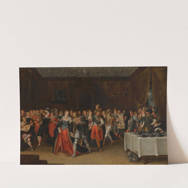 An Interior Scene with Elegant Figures at a Wedding by Hieronymus Francken II