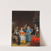 An Interior With An Elegant Company Playing Cards by Abraham Van Dijck