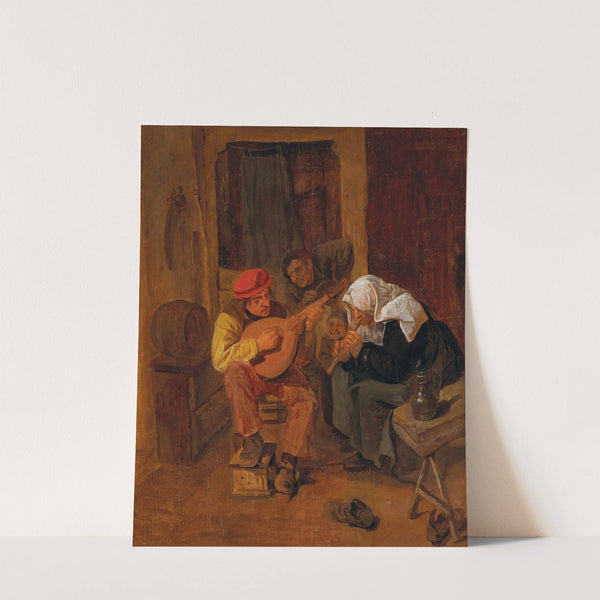 An Interior With Peasants Making Music by Harmen Hals