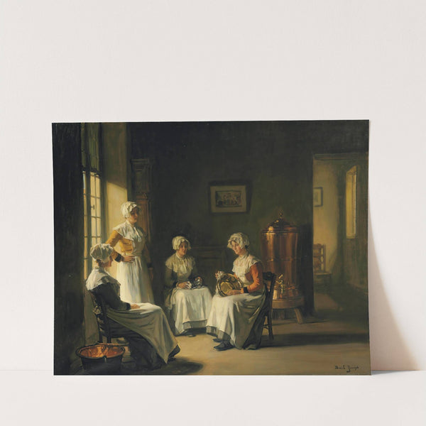 An Interior with Women Polishing Brass by Joseph Bail