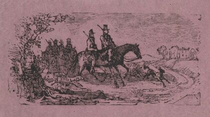 Horsemen and dogs