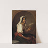 An Italian Woman Spinning Flax by Uno Troili