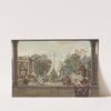 An Italianate Garden with a Parrot,a Poodle,and a Man by Isaac de Moucheron
