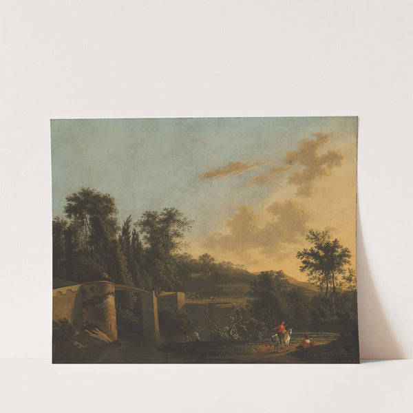 An Italianate landscape by Adriaen Jansz. Ocker