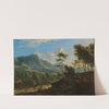 An Italianate landscape with a hunting company by Frederik de Moucheron