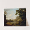 An Italianate Wooded River Landscape with Figures (1755) by George Barret
