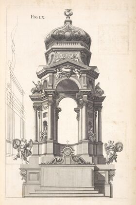 An octangular tabernacle in perspective.