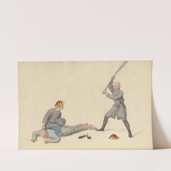An offender undergoing the Bastinade by George Henry Mason