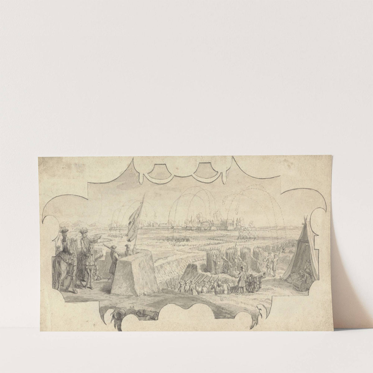 An Officer upon a Rampart Directing the Bombardment of a Distant Town by Jan Wyck
