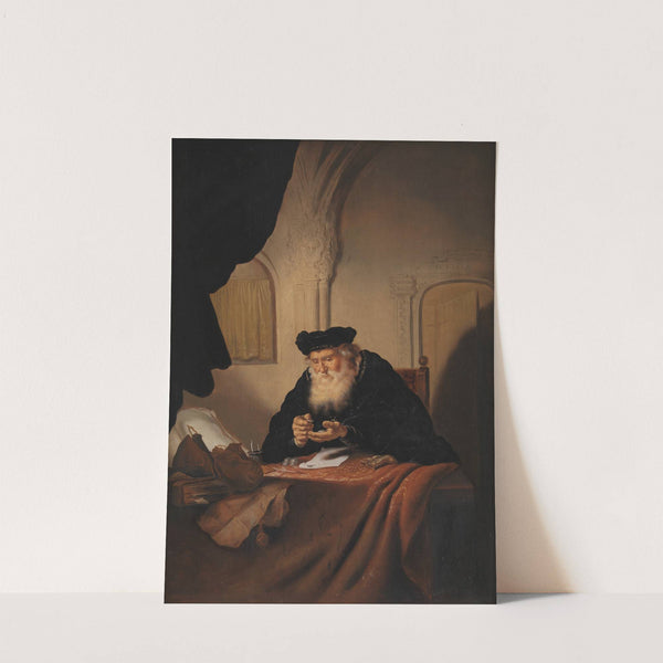 An Old Man Counting his Money by Salomon Koninck
