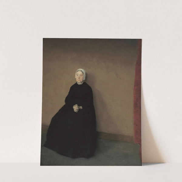 An old woman by Vilhelm Hammershøi