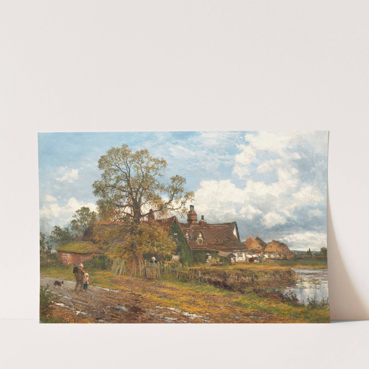 An old Worcester farm, an October day after rain (1888) by Benjamin Williams Leader