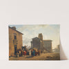 An open-air auction in a town square by Nicolas-Antoine Taunay