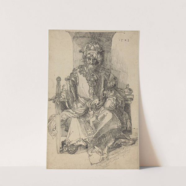 An Oriental Ruler Seated on His Throne (1523) by After Albrecht Dürer