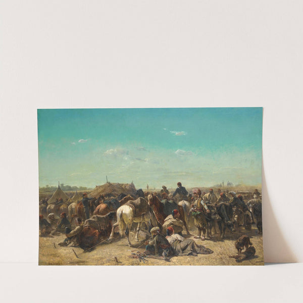 An Ottoman encampment by Adolf Schreyer