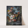 An Outdoor Scene With A Pool Of Water, A Basket And An Urn Filled With Carnations, Roses, Peonies, Lilies, Hydrangeas And Other Flowers by Miguel Parra Abril
