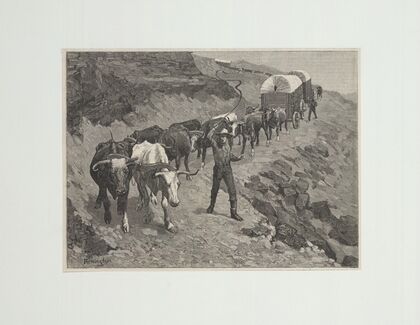 An ox train in the mountains (1888)