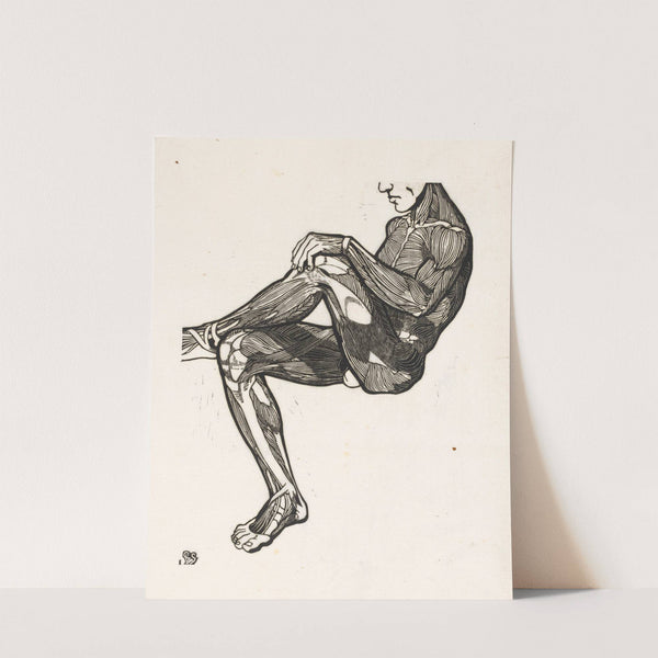 Anatomische studie van de been- en armspieren van een man by Reijer Stolk