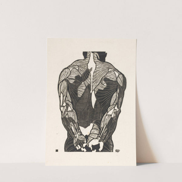 Anatomische studie van de rugspieren van een man by Reijer Stolk