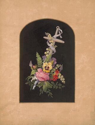 Anchor and flowers, no. 2 (1874)