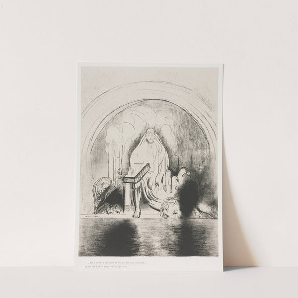 And I Saw in the Right Hand of Him that Sat on the Throne a Book Written within and on the Backside, Sealed with Seven Seals by Odilon Redon