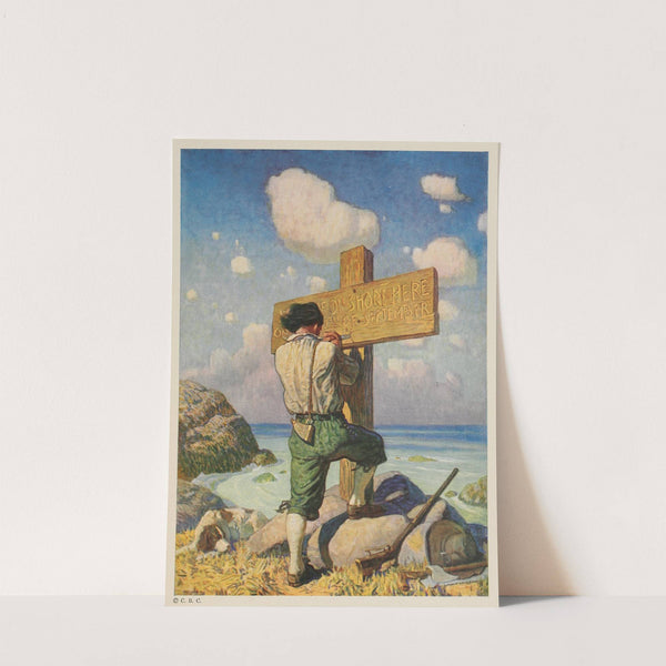…and making it into a great cross, I set it up on the shore where i first landed (1920) by N. C. Wyeth