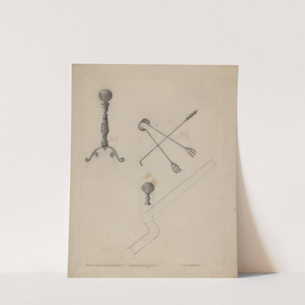 Andiron and Fireplace Set by Ludmilla Calderon