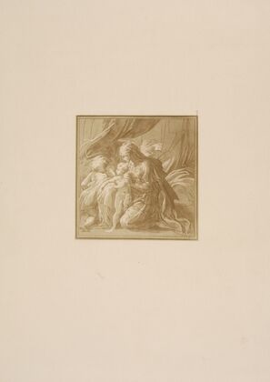Andrea Schiavone – The holy family