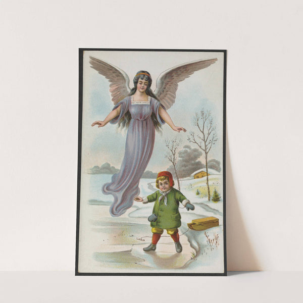 Angel protects children on the ice