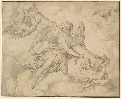 Angels Bearing the Column of the Passion