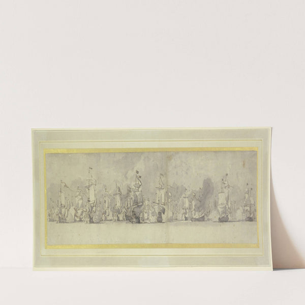 Anglo-holländische Seeschlacht (ca 1672-1673) by Willem van de Velde the Younger