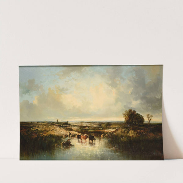 Animaux à l’abreuvoir (1848) by Léon-Victor Dupré