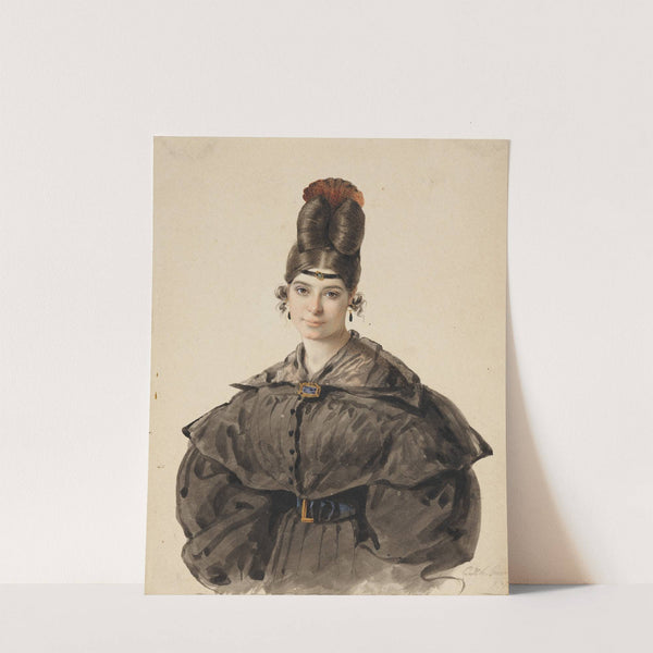 Anna Appenzeller, die erste Gattin des Künstlers in halber Figur by Johann Grund