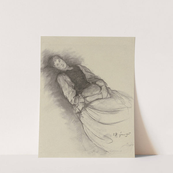 Anna Auer resting by Louis Eysen