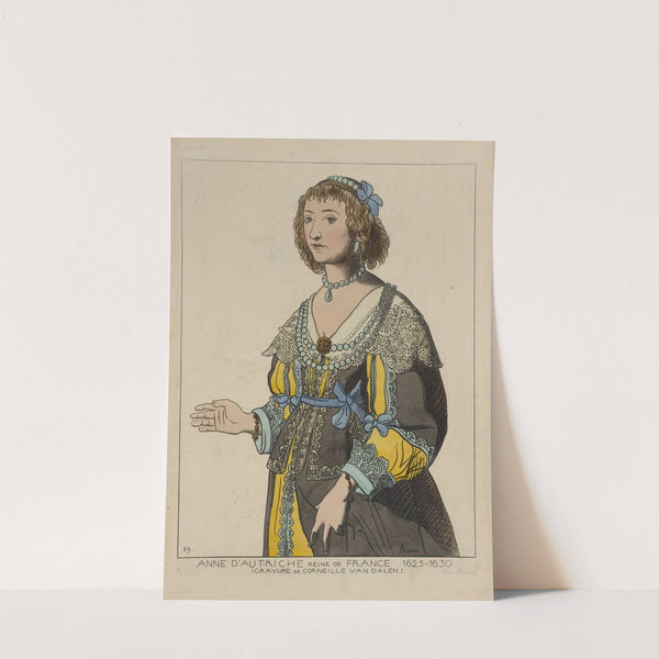 Anne d&#039;Autriche reine de France. 1625-1630. (Gravure de Corneille Van Dalen.) by Raphaël Jacquemin
