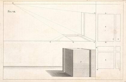 Another example of a geometrical plan and upright, put in perspective.