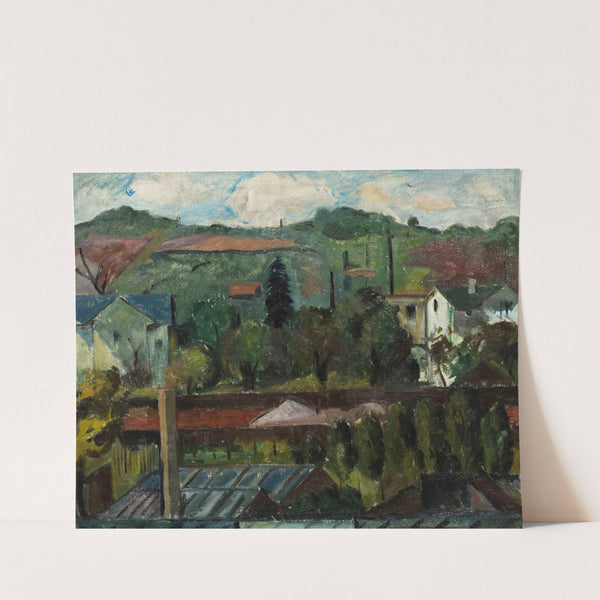 Ansicht der Gärtnerei beim Stuttgarter Pragfriedhof by Oskar Schlemmer