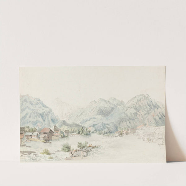 Ansicht von Unterseen by Johann Ludwig Aberli