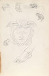 Ansiktsrelieff; fot; katter (1842)